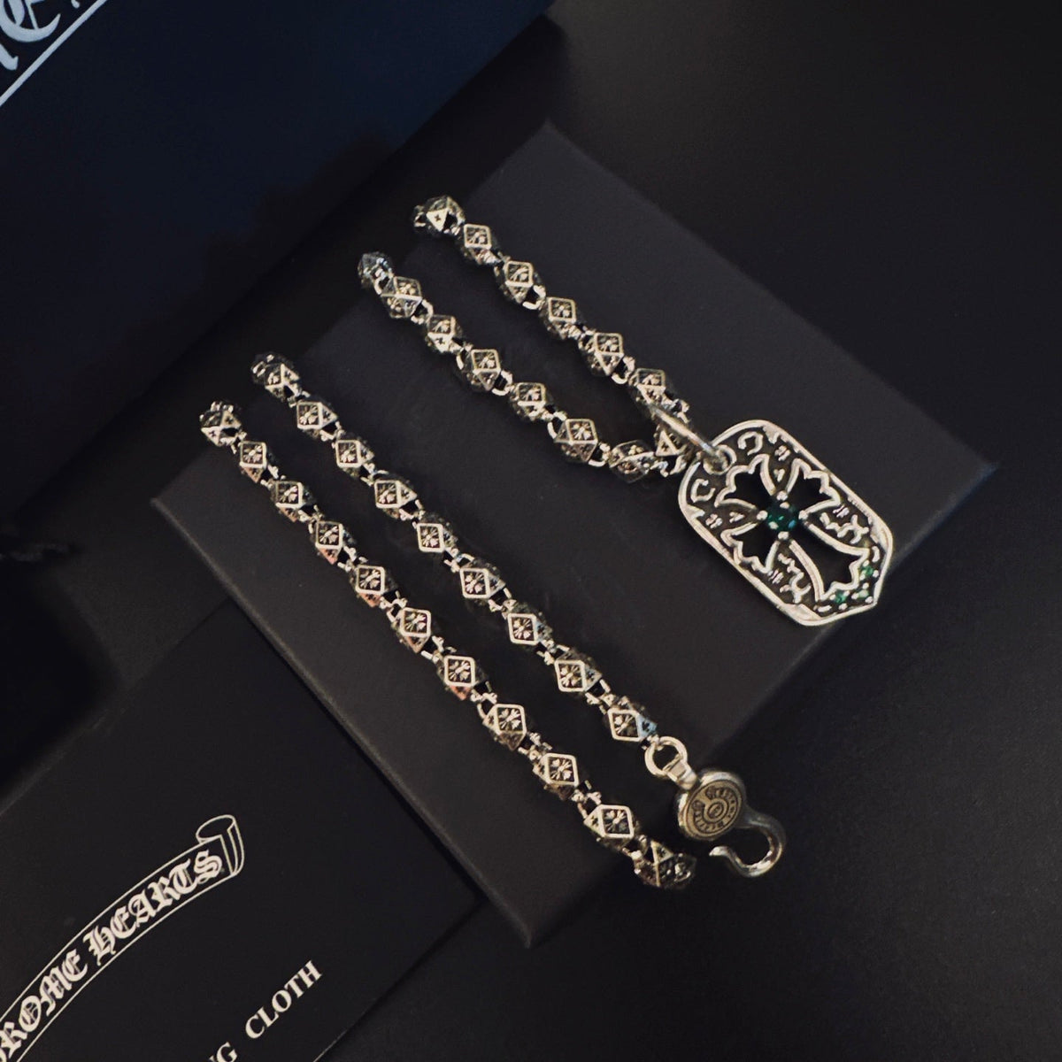 Martin Graham pendant necklace in polished metal-tone – main product view