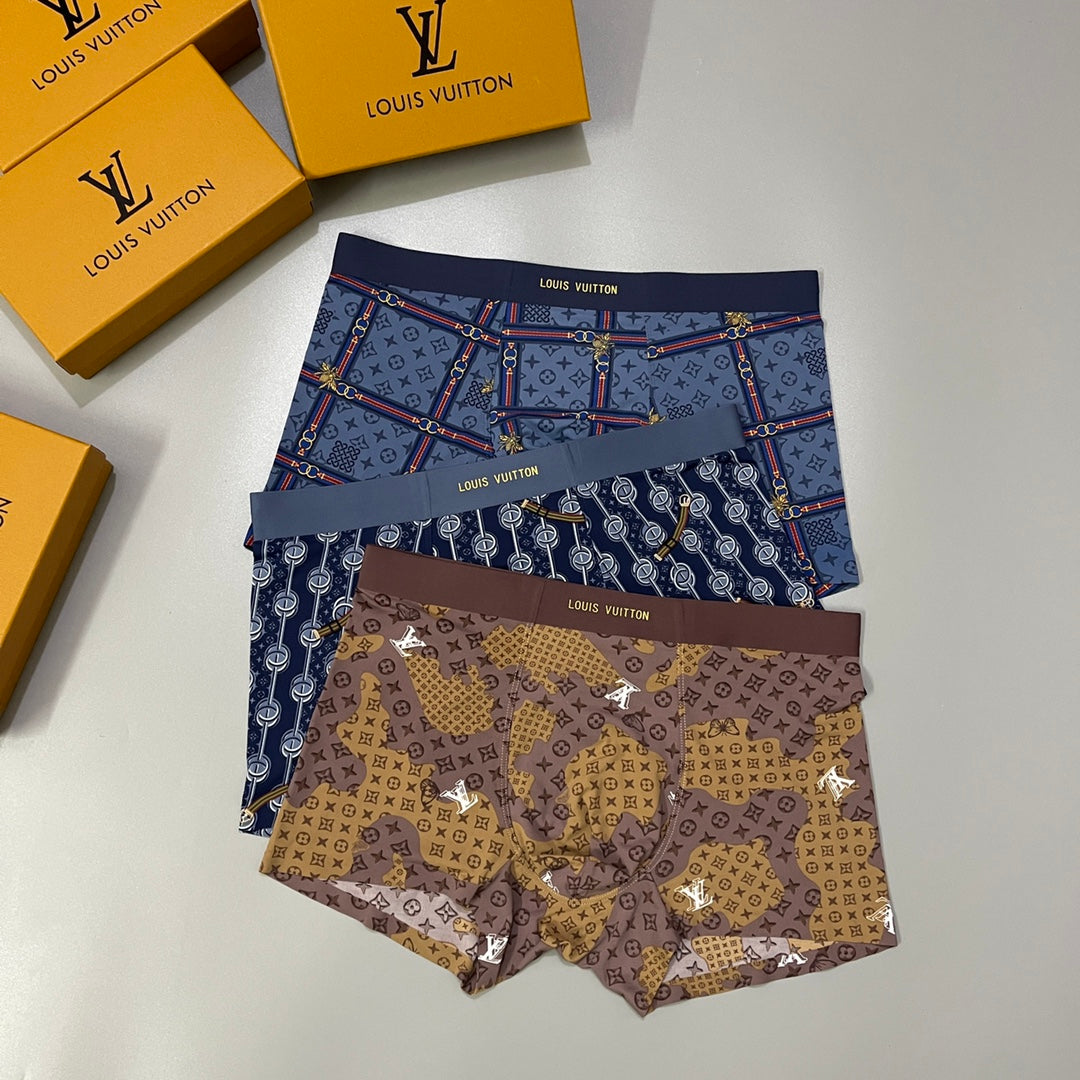 Louis Vuitton Nylon Blend Men's Boxer Briefs - 3-Piece Box - Sizes L-XXXL