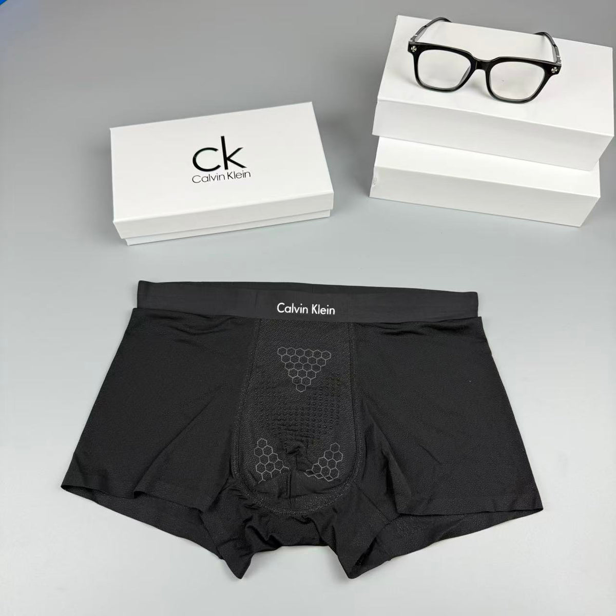 Calvin Klein Mulberry silk Seamless-Cut Men's Boxer Briefs - 3-Piece Box