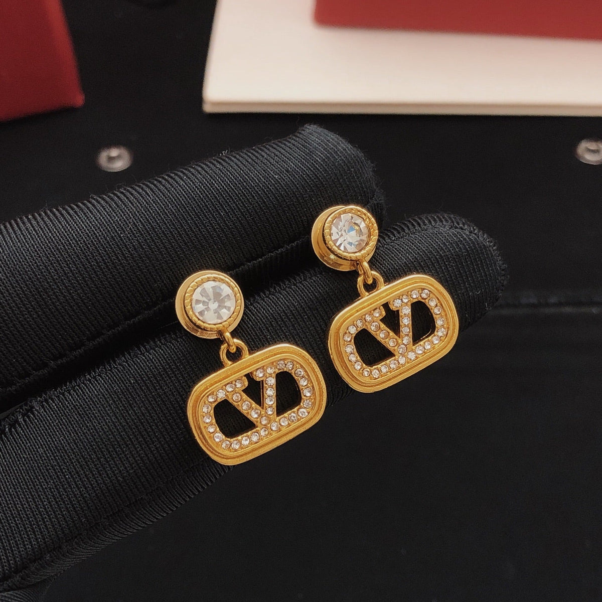Martin Graham stud earrings in polished metal-tone – main product view