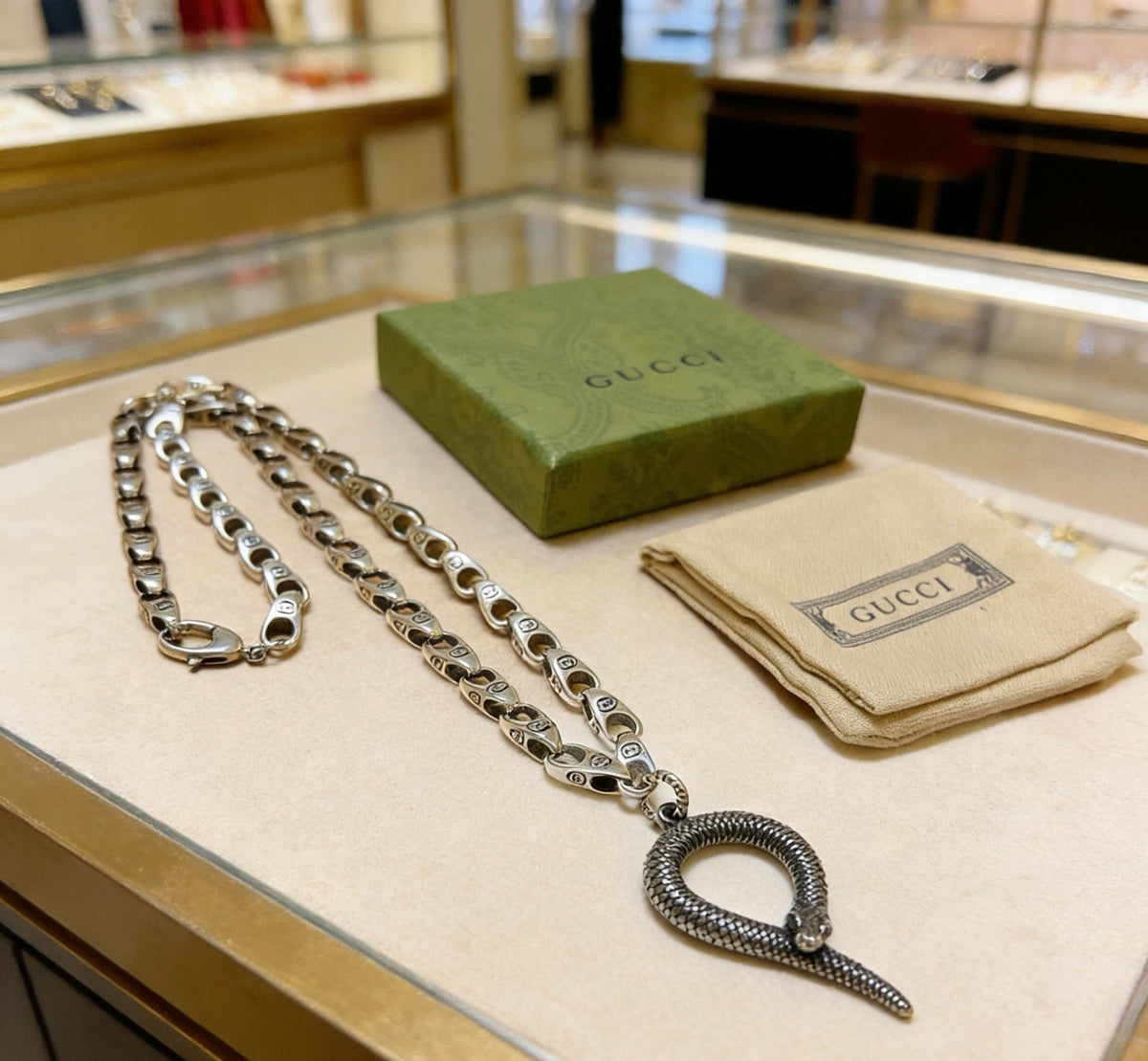 Martin Graham pendant necklace in polished metal-tone – main product view