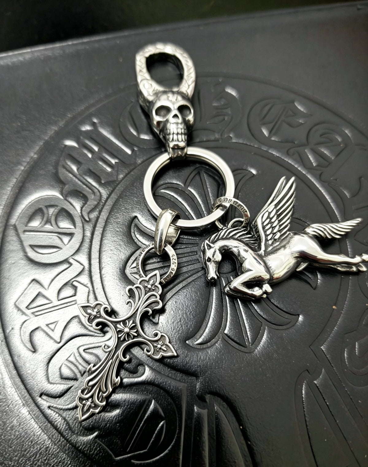 Martin Graham keychain in polished metal-tone – main product view