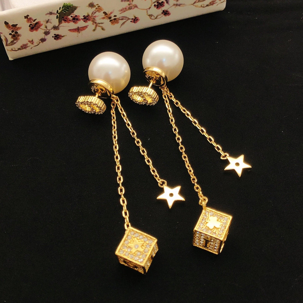 Martin Graham stud earrings in polished metal-tone – main product view
