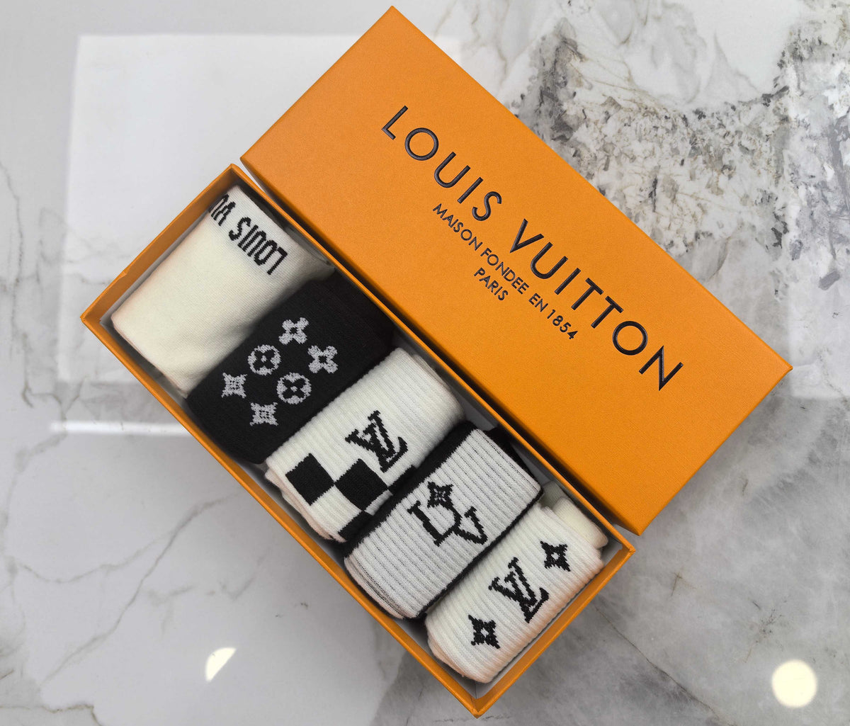 Louis Vuitton Cotton Crew Socks - 5-Pair Set