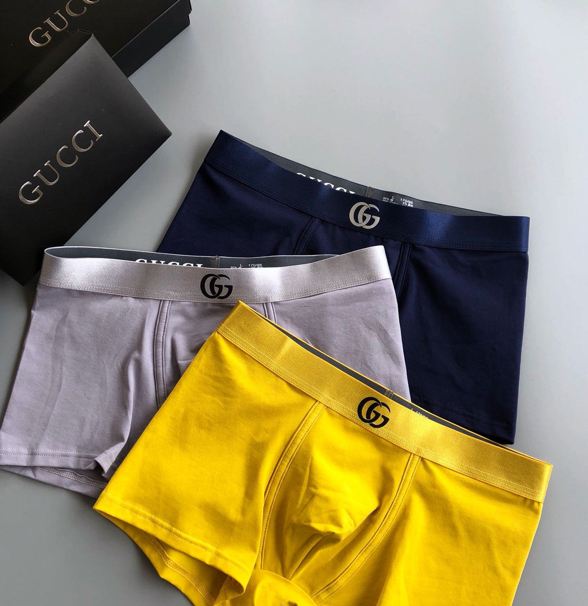 Gucci Gg Waistband Details Men's Boxer Briefs - 3-Piece Box