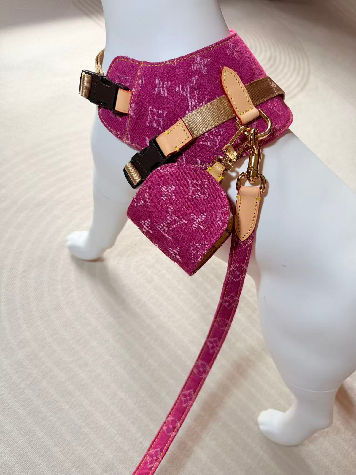 Adjustable Denim-Look Pet Harness Collection – Design 02 main product view