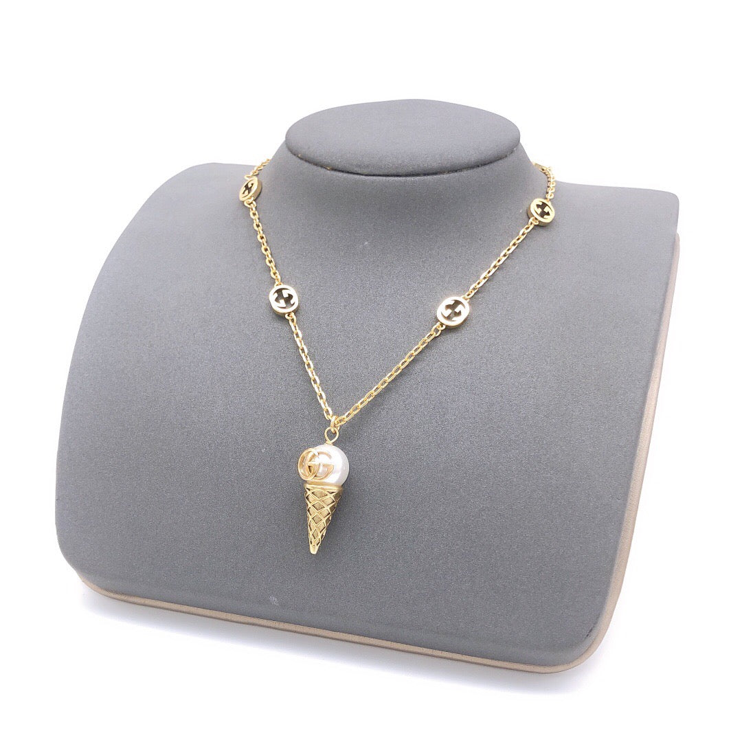 Martin Graham pendant necklace in polished metal-tone – main product view