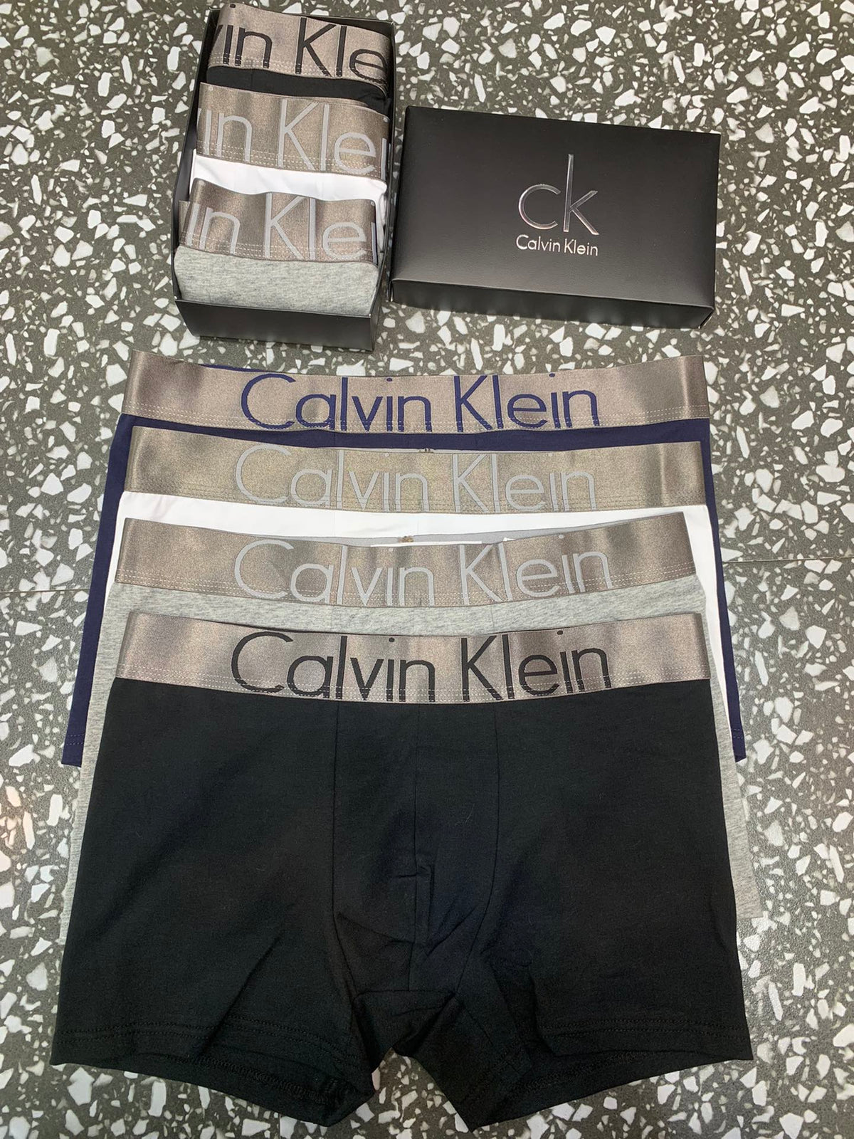 Calvin Klein Broad Logo Waistbands Men's Boxer Briefs - 3-Piece Box