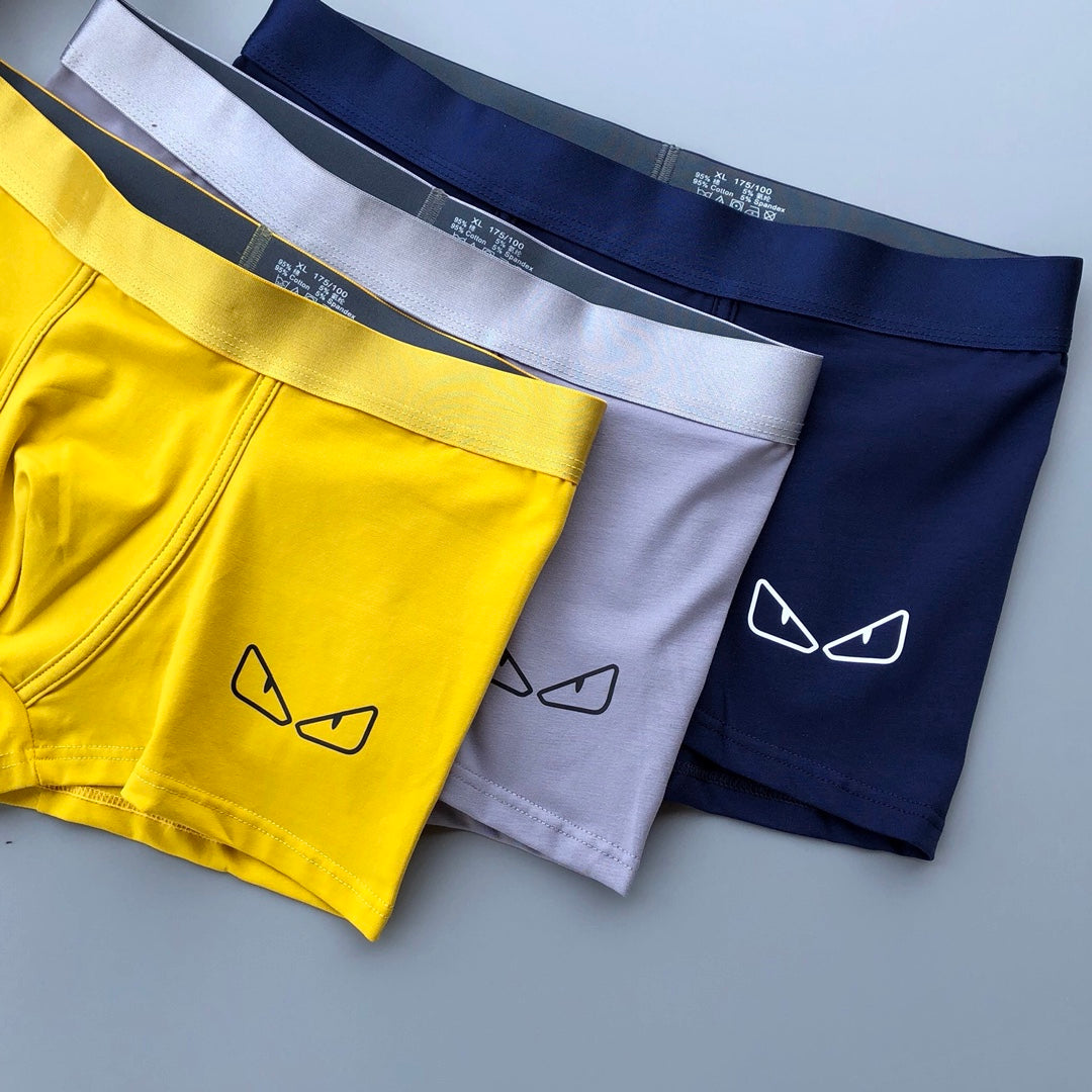 Fendi Eye Graphics Men's Boxer Briefs - 3-Piece Box