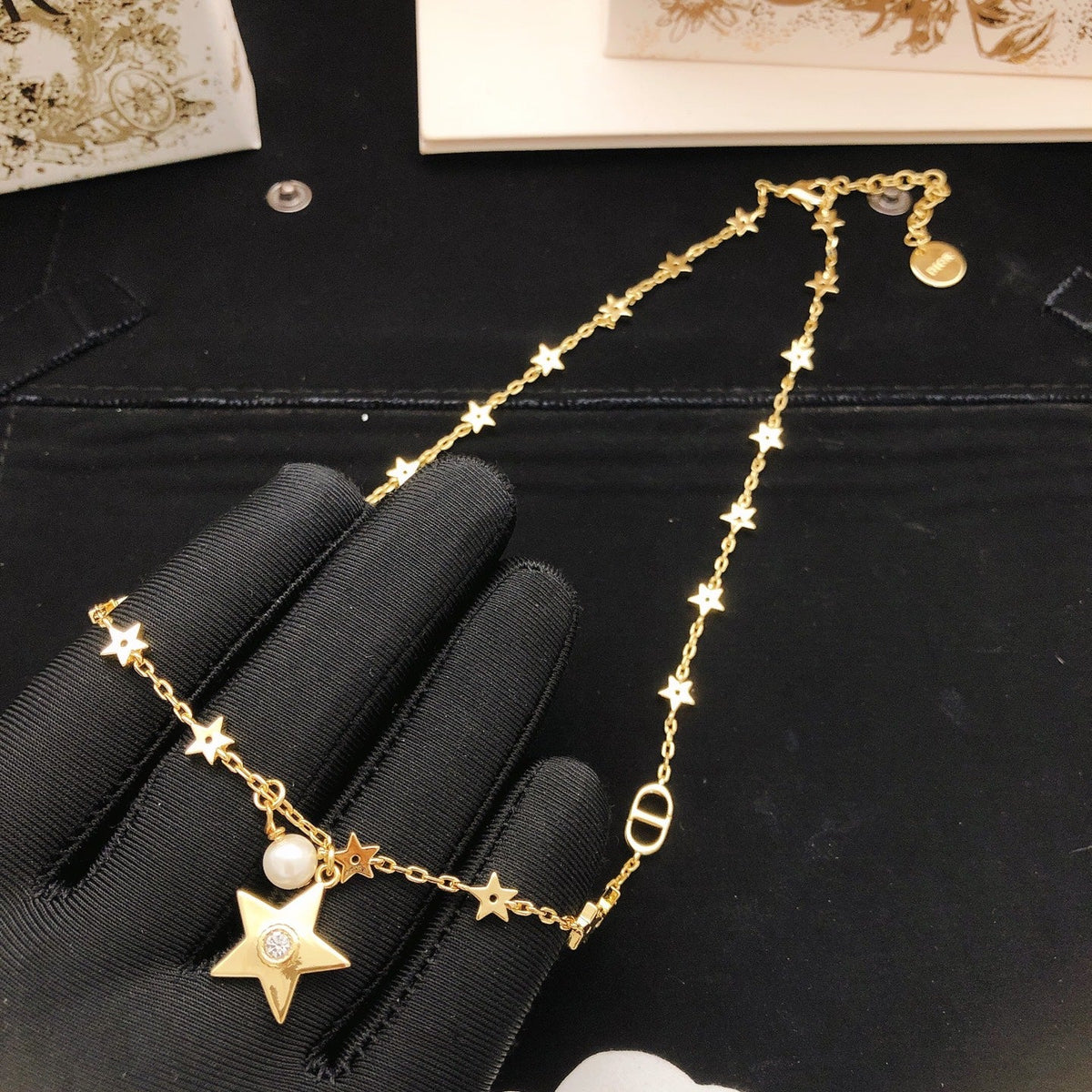 Martin Graham pendant necklace in polished metal-tone – main product view