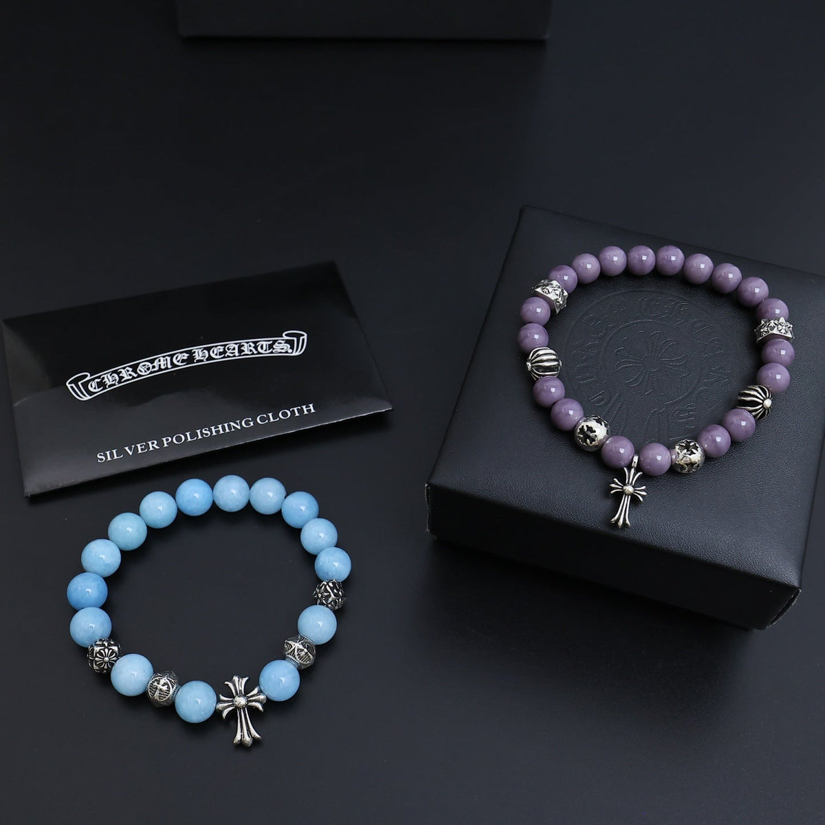 Martin Graham beaded bracelet in polished metal-tone – main product view