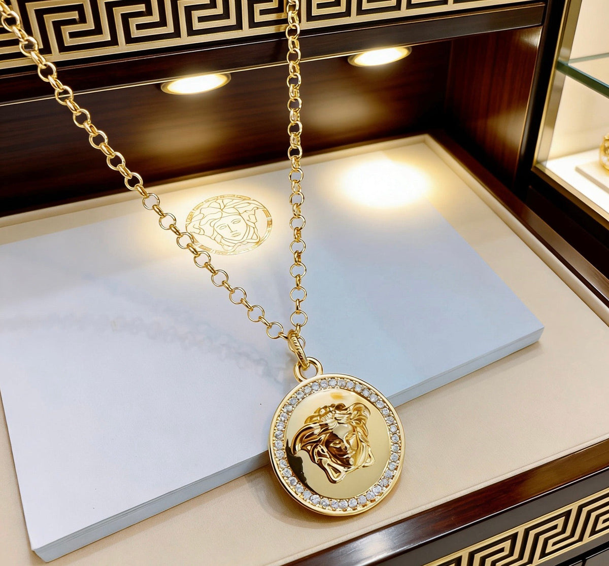 Martin Graham pendant necklace in polished metal-tone – main product view