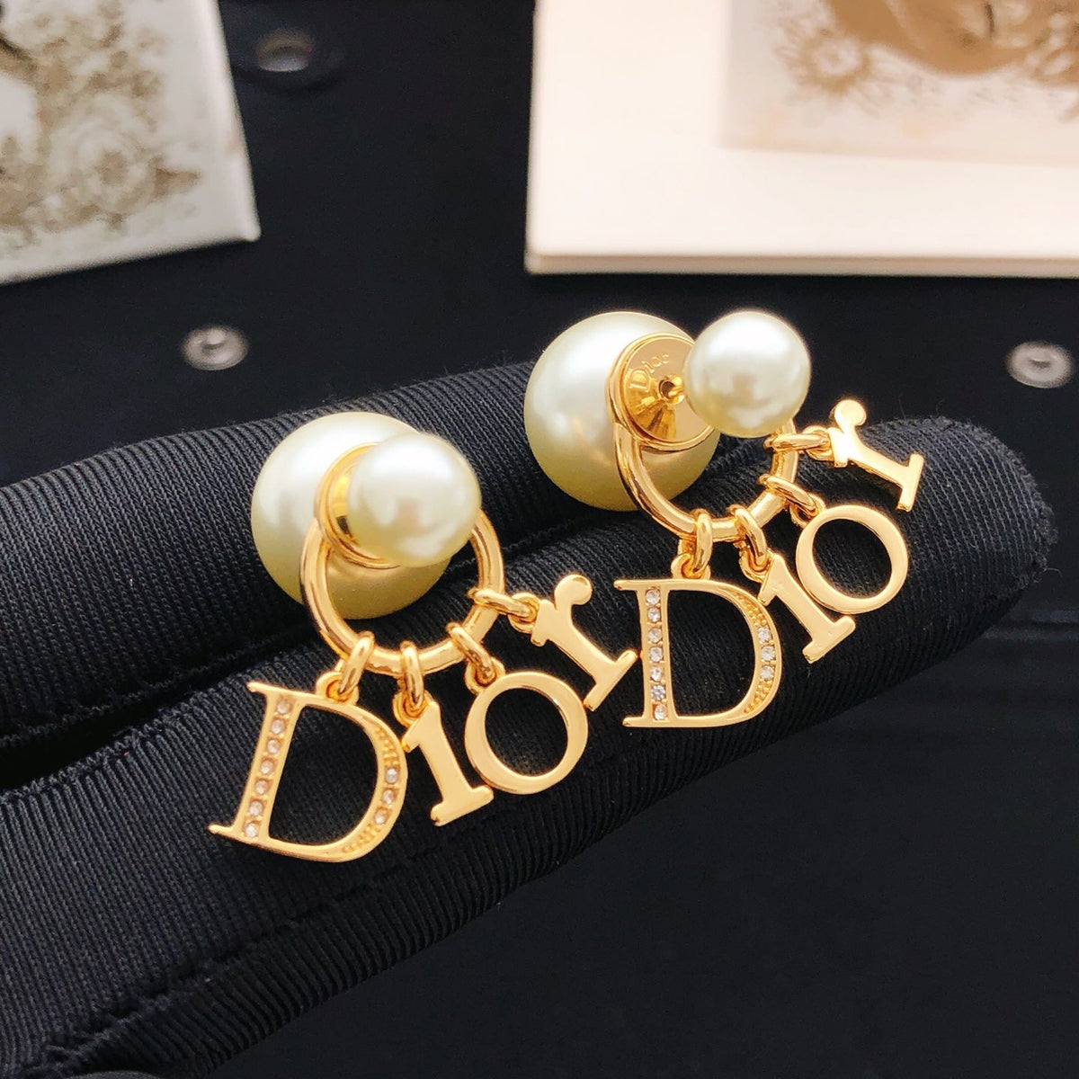 Martin Graham stud earrings in polished metal-tone – main product view