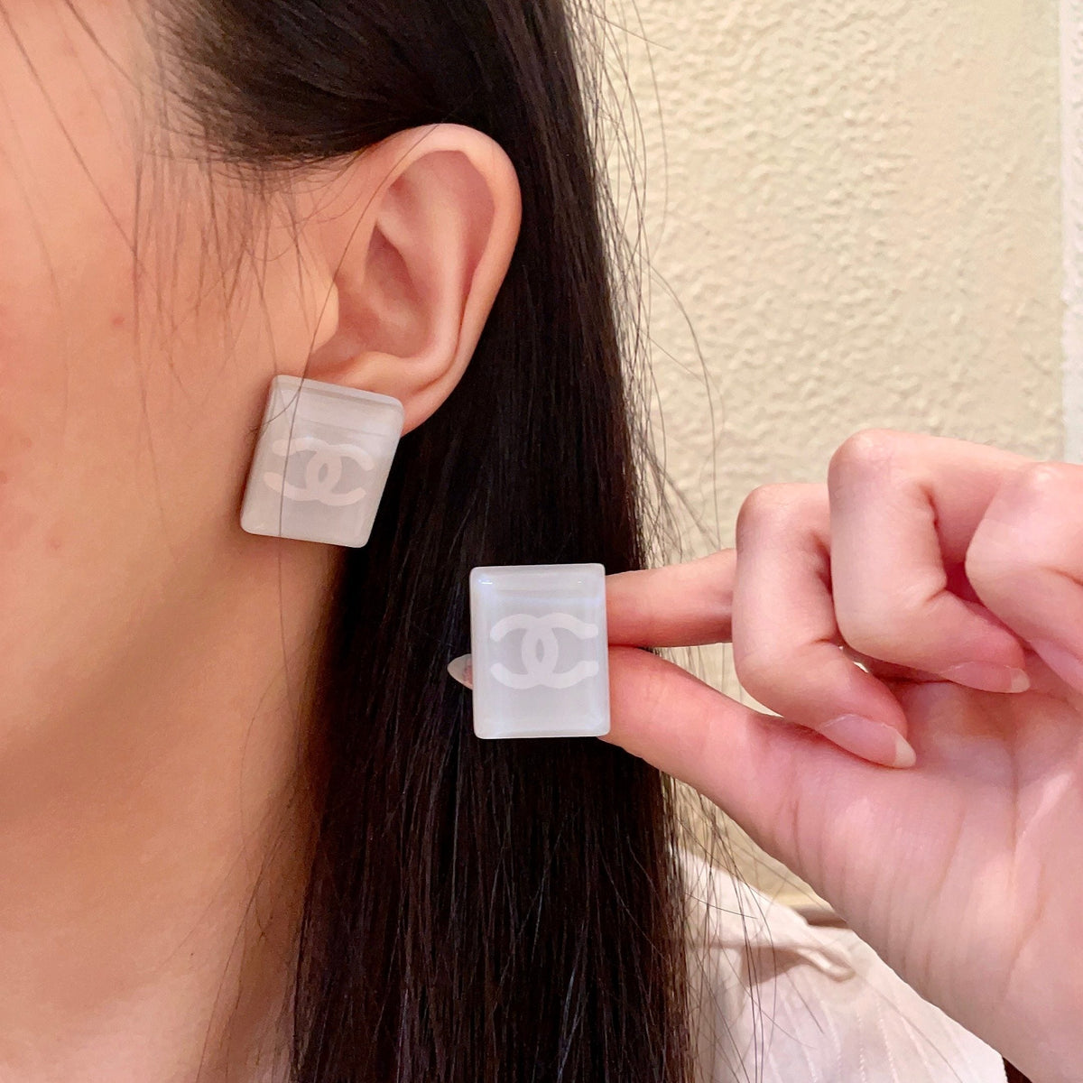 Martin Graham stud earrings in polished metal-tone – main product view