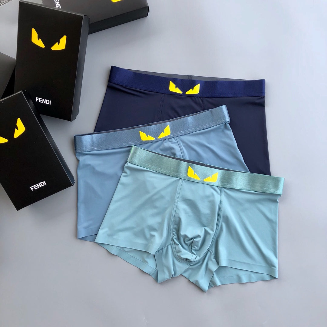 Fendi Eye Graphics Men's Boxer Briefs - 3-Piece Box
