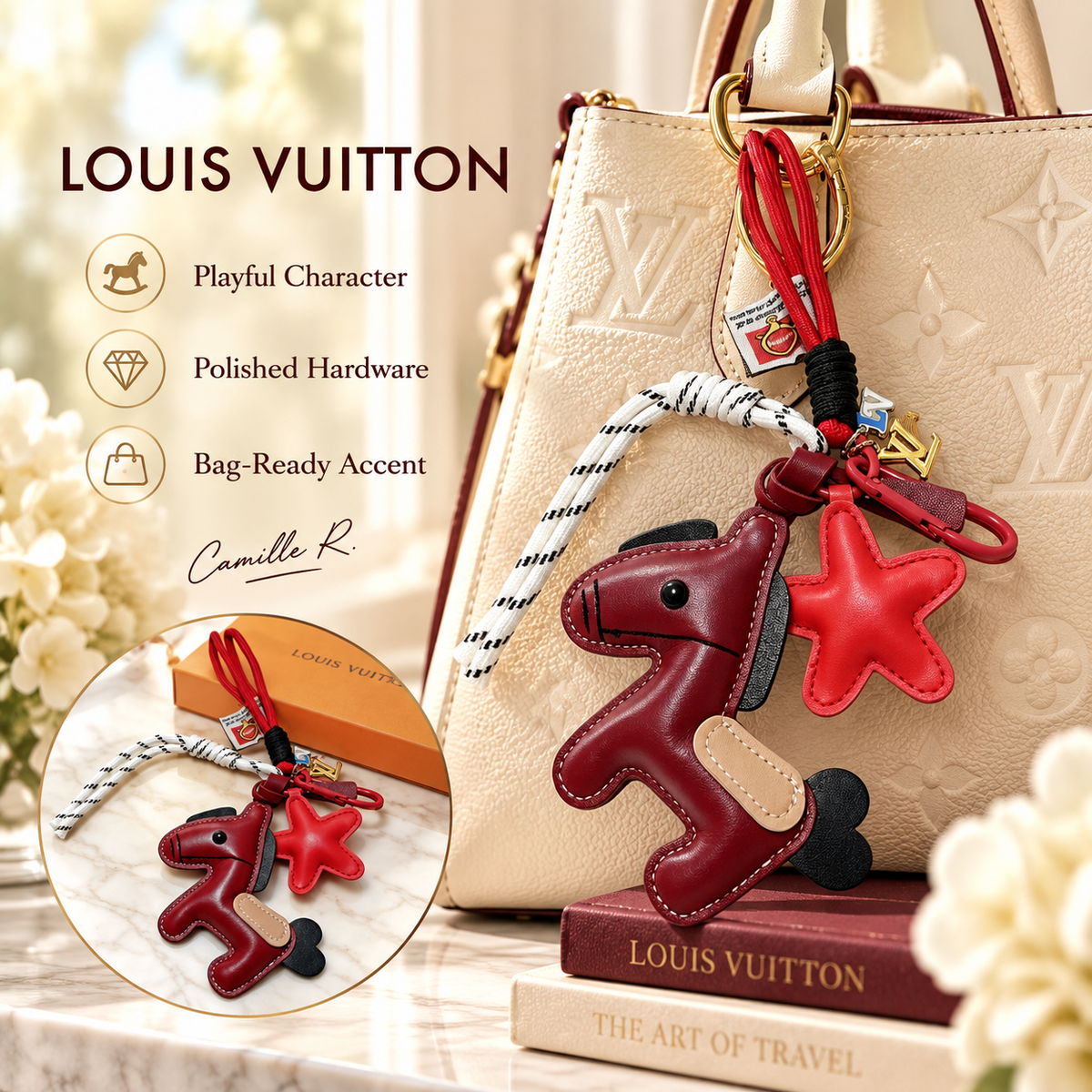 Martin Graham keychain in polished metal-tone