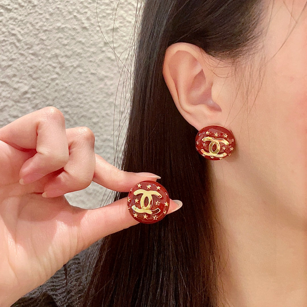 Martin Graham stud earrings in polished metal-tone – main product view