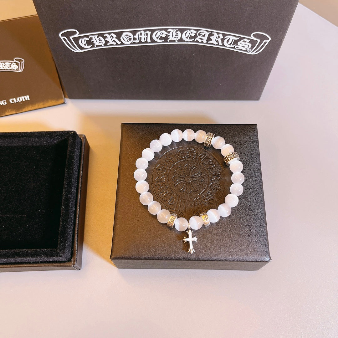 Martin Graham beaded bracelet in polished metal-tone – main product view