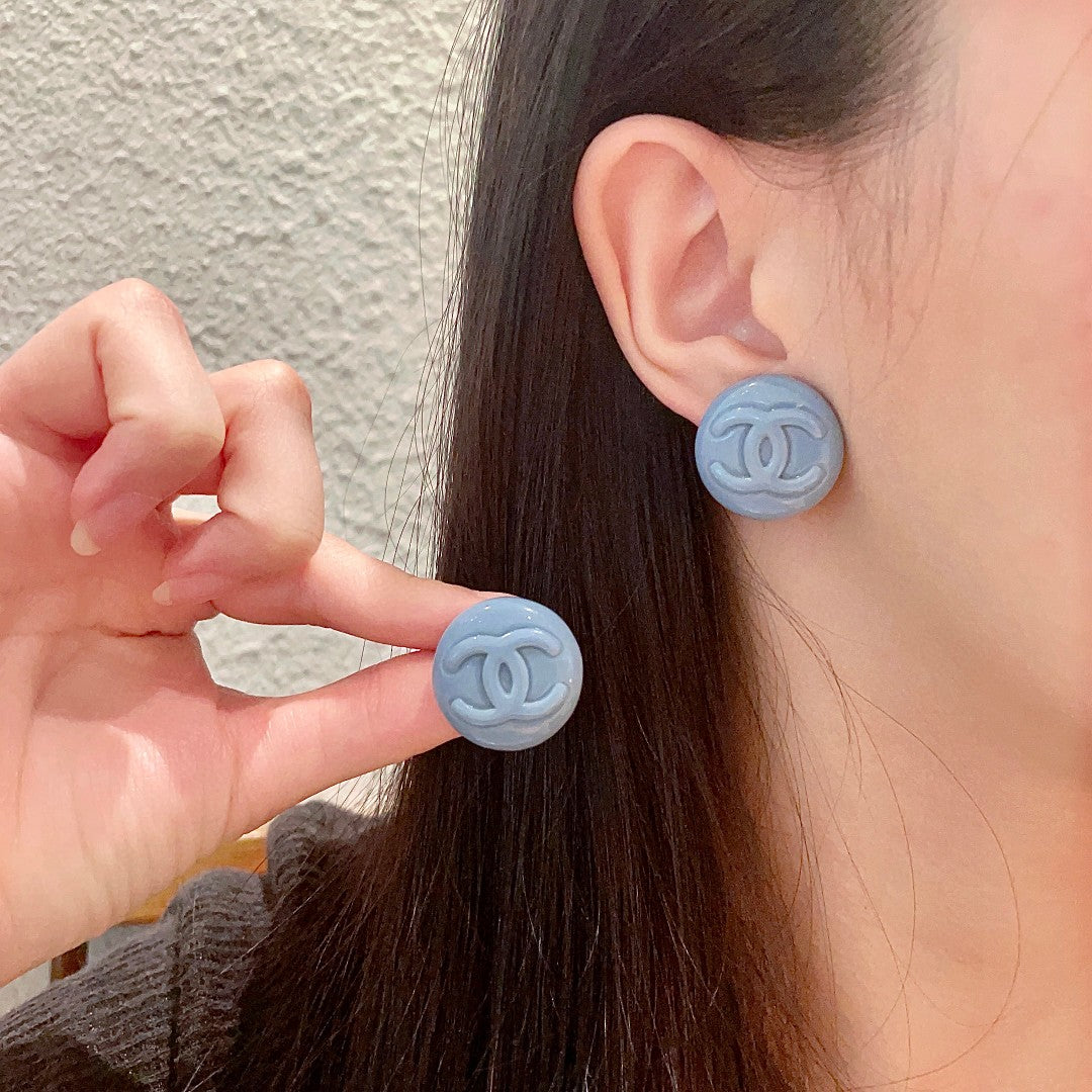 Martin Graham stud earrings in polished metal-tone – main product view