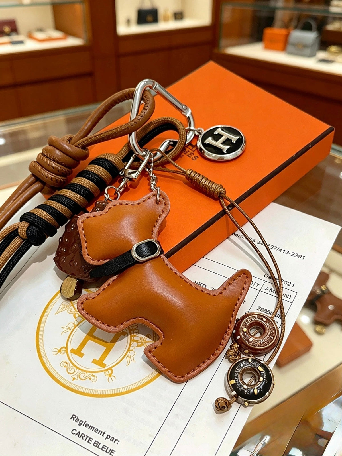 Martin Graham keychain in polished metal-tone – main product view