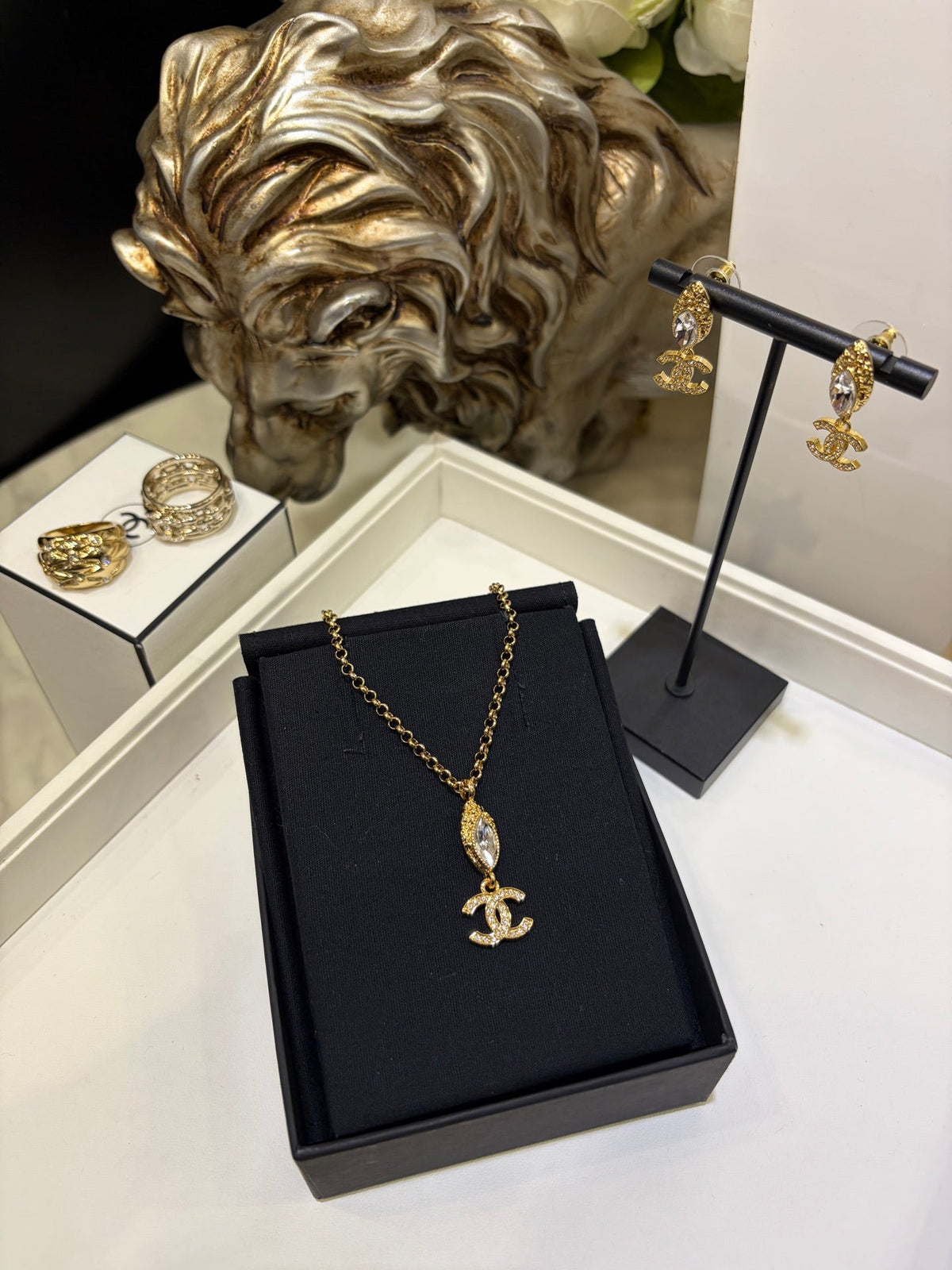 Martin Graham pendant necklace in polished metal-tone – main product view