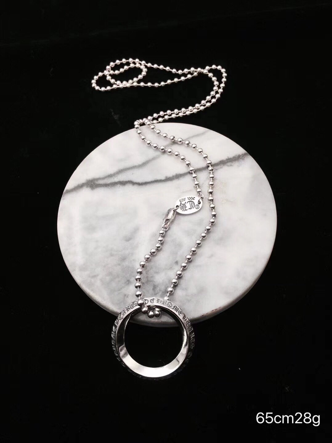 Martin Graham pendant in polished metal-tone – main product view