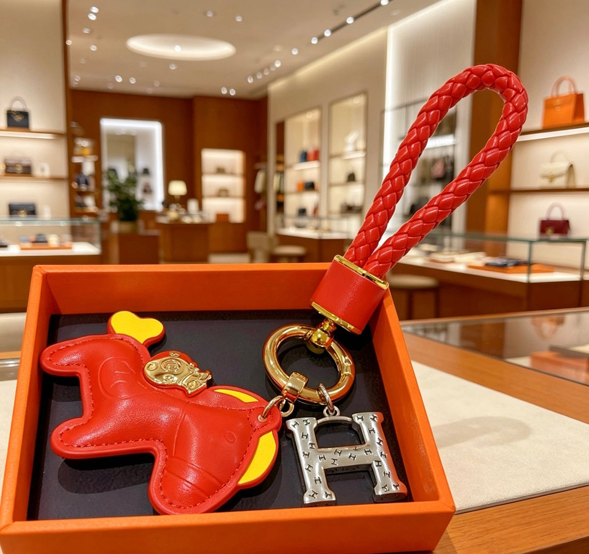 Martin Graham keychain in polished metal-tone – main product view