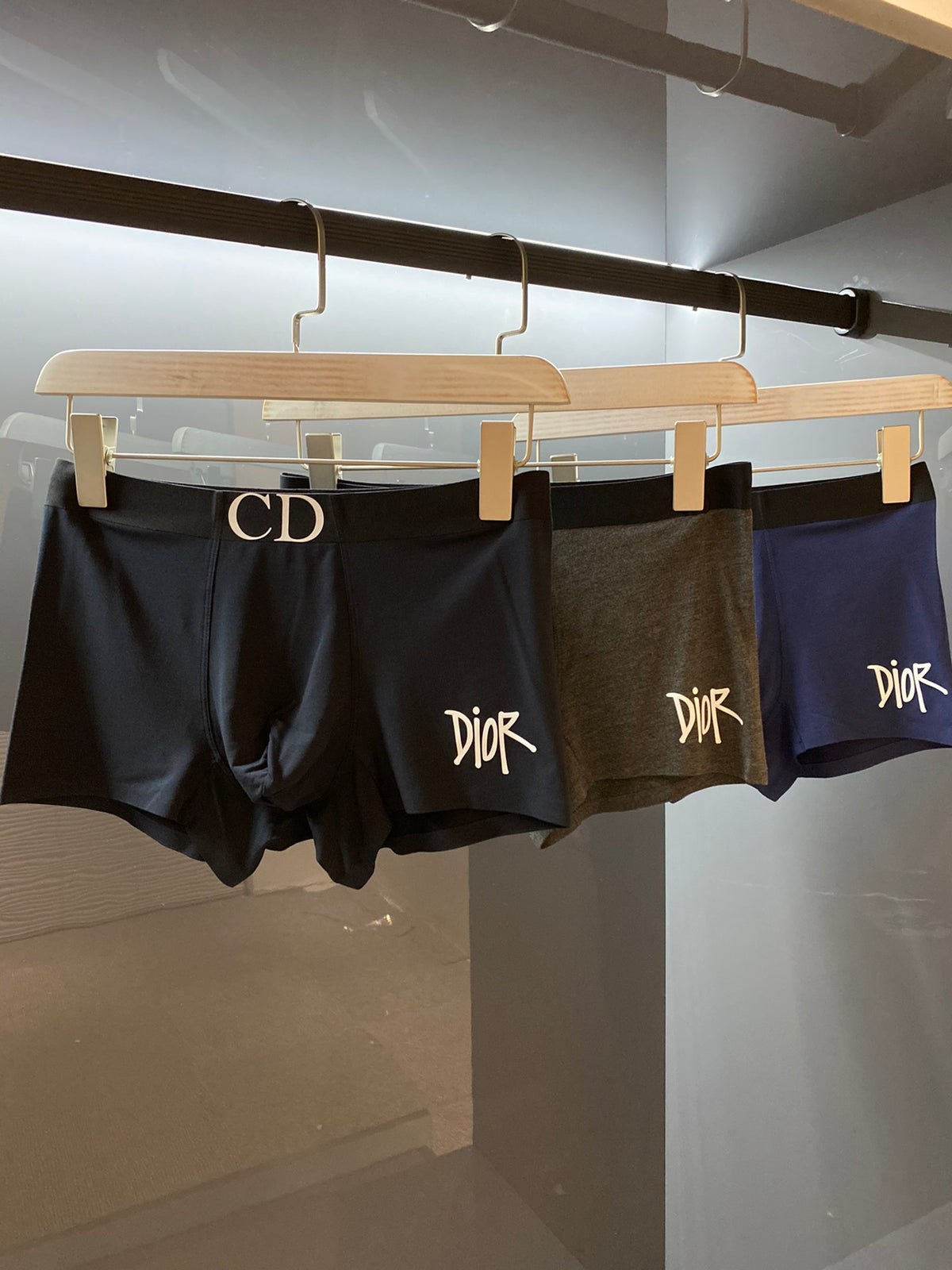 Dior Contrast Lettering Men's Boxer Briefs - 3-Piece Box