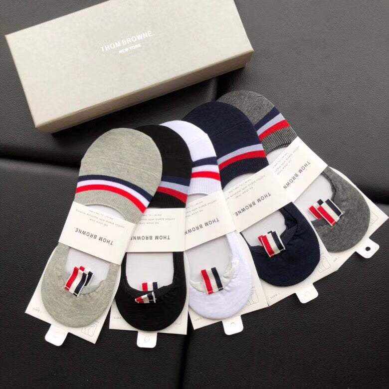 Thom Browne Cotton Crew Socks - 5-Pair Set