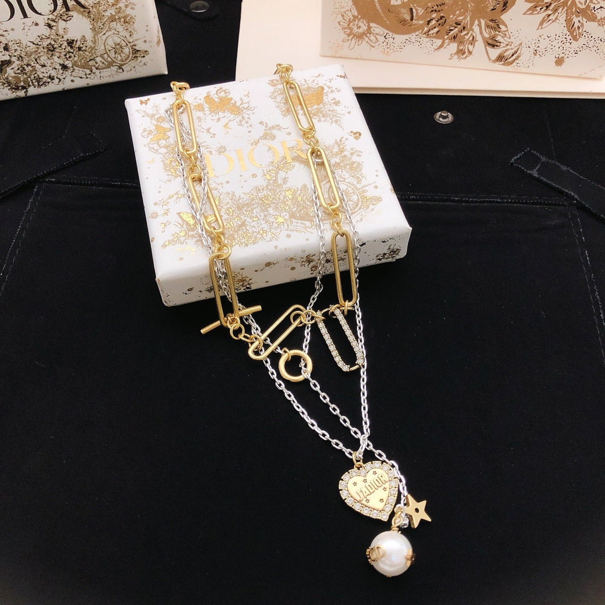 Martin Graham pendant necklace in polished metal-tone – main product view