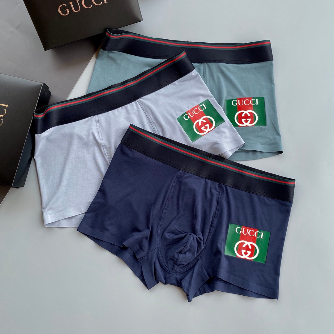 Gucci Modal Breathable Seamless Men's Boxer Briefs – 3-Pack