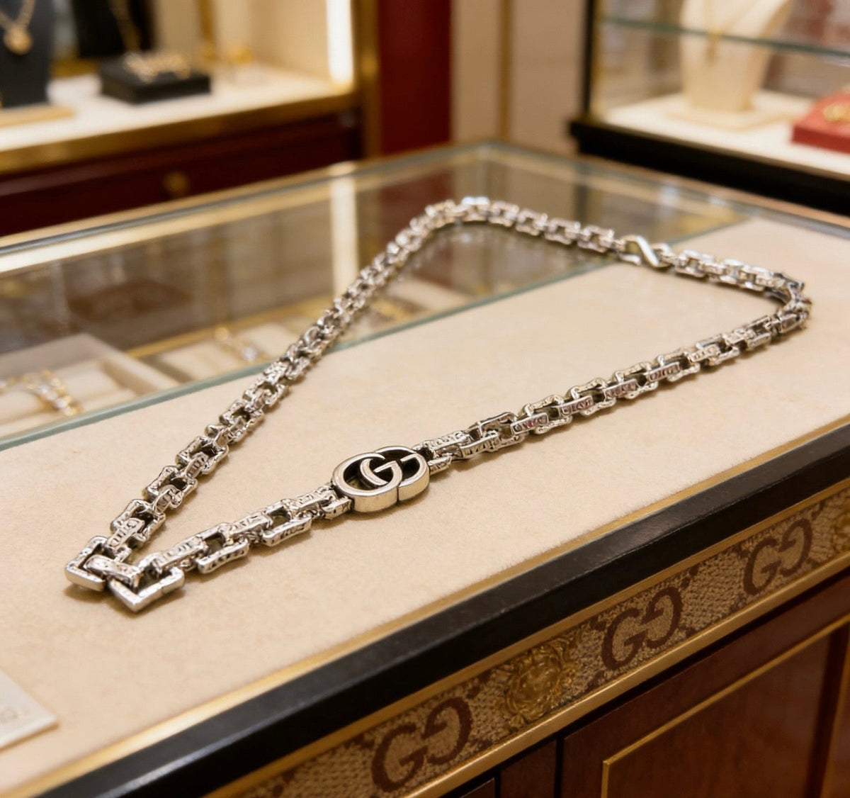 Martin Graham pendant necklace in polished metal-tone – main product view
