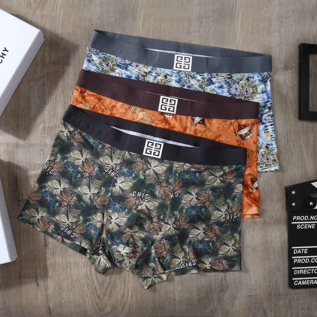 Givenchy Floral Print Men's Trunk Underwear - 3-Piece Box