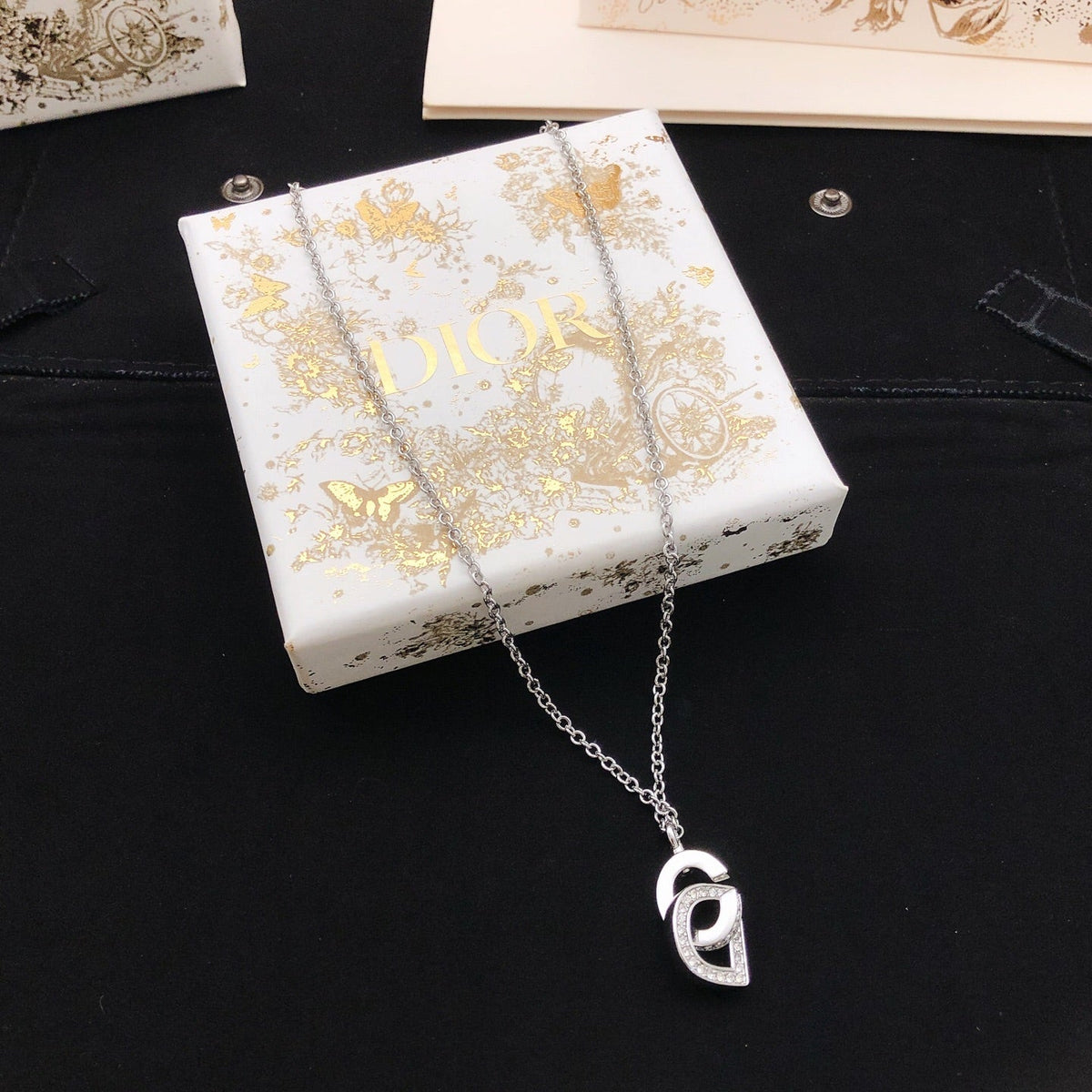 Martin Graham pendant necklace in polished metal-tone – main product view