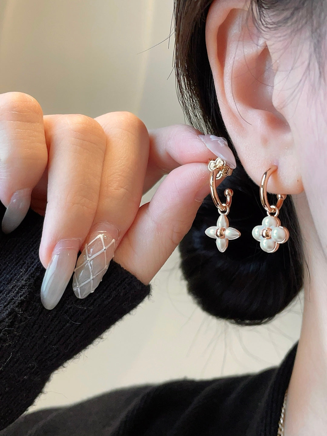 Martin Graham stud earrings in polished metal-tone – main product view