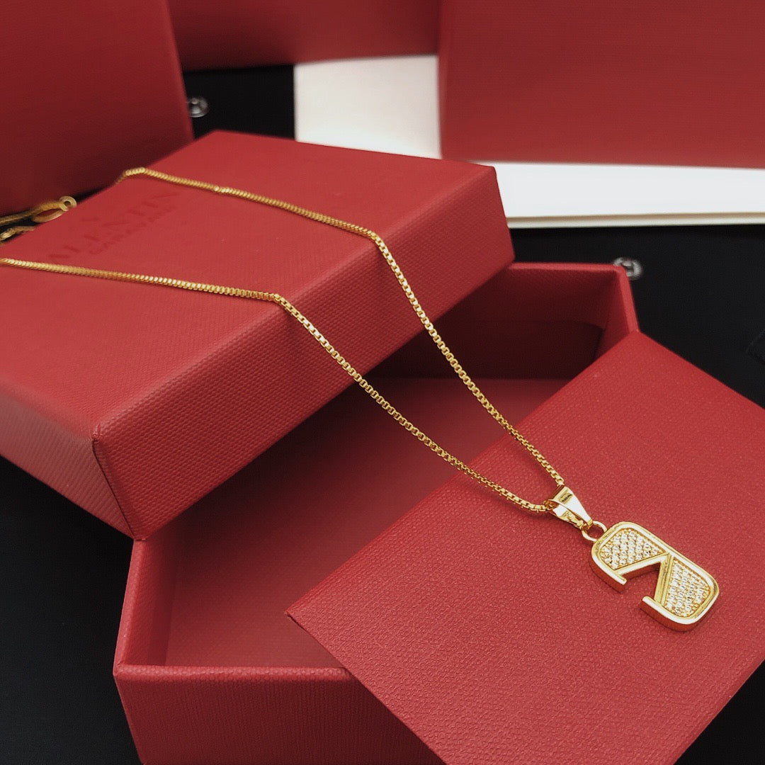 Martin Graham pendant necklace in polished metal-tone – main product view