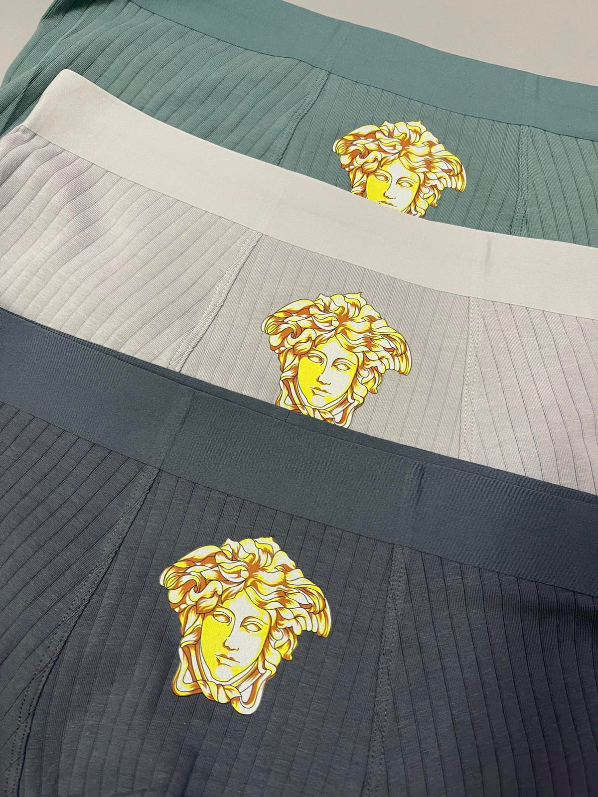Versace Gold-Tone Medallion Men's Boxer Briefs - 3-Piece Box