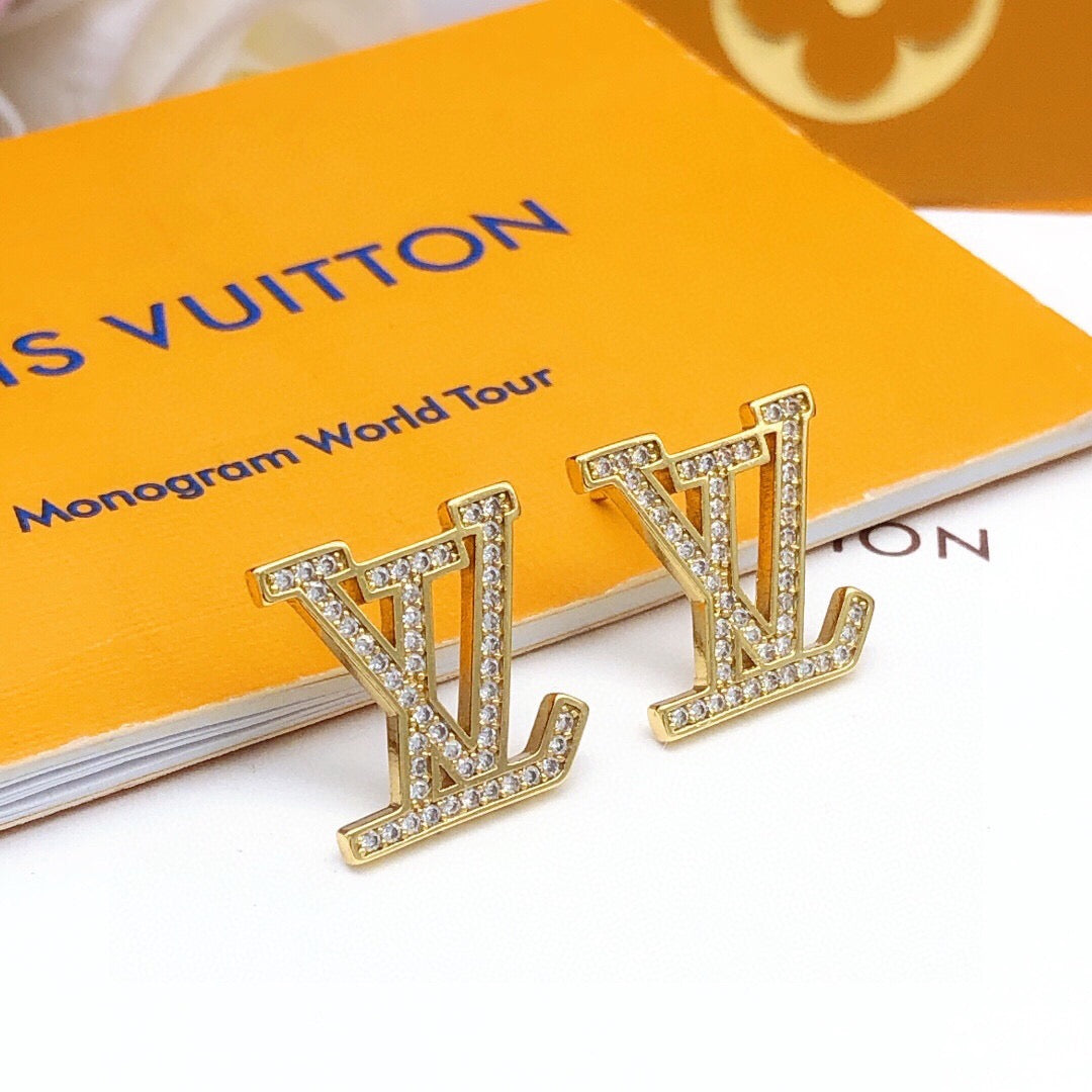 Martin Graham stud earrings in polished metal-tone – main product view