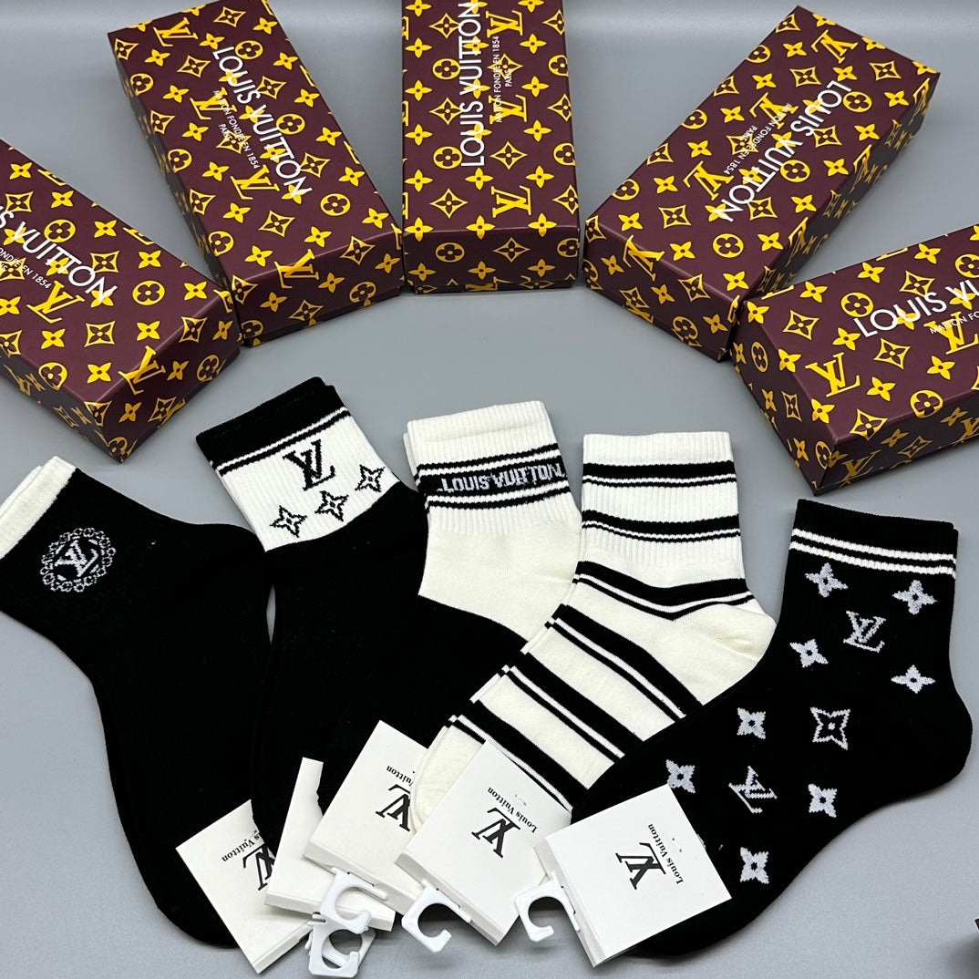 Unbranded Graphic Crew Socks - 5-Pair Box