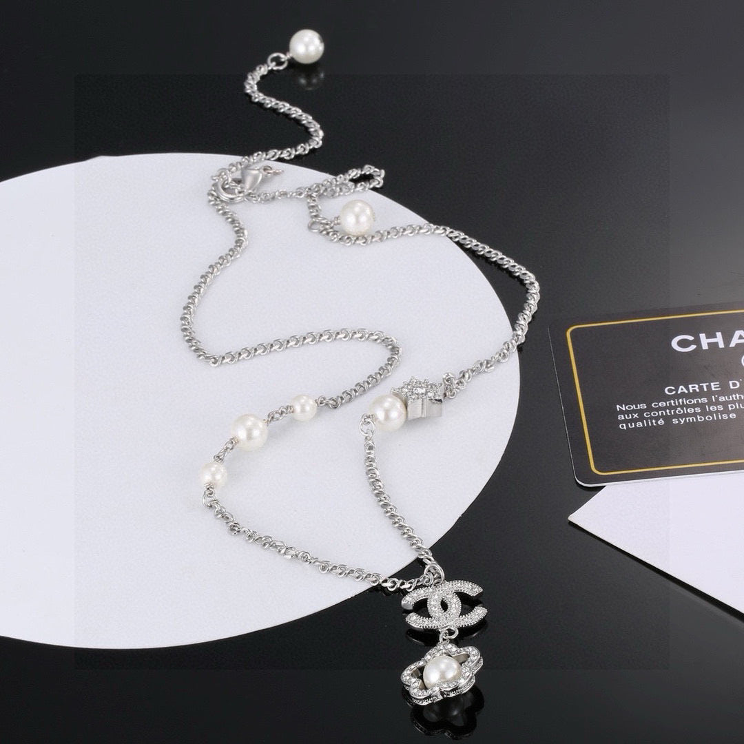 Martin Graham pendant necklace in polished metal-tone – main product view