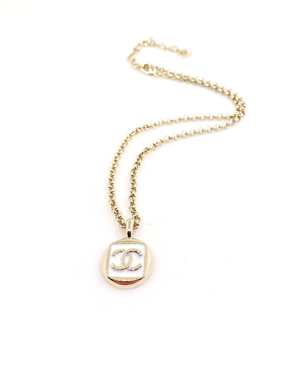 Martin Graham pendant necklace in polished metal-tone – main product view