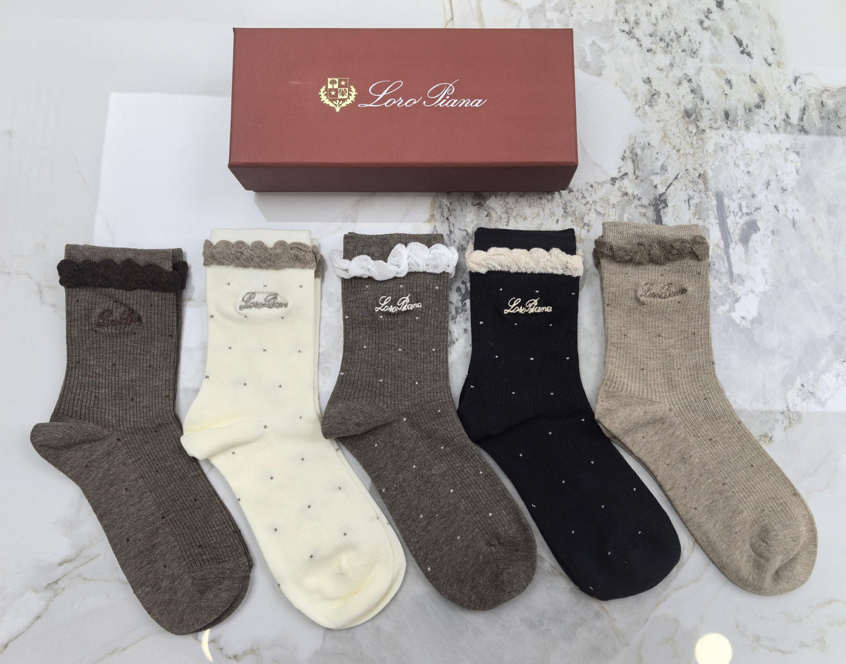 LP Combed Cotton Crew Socks - 5-Pair Set