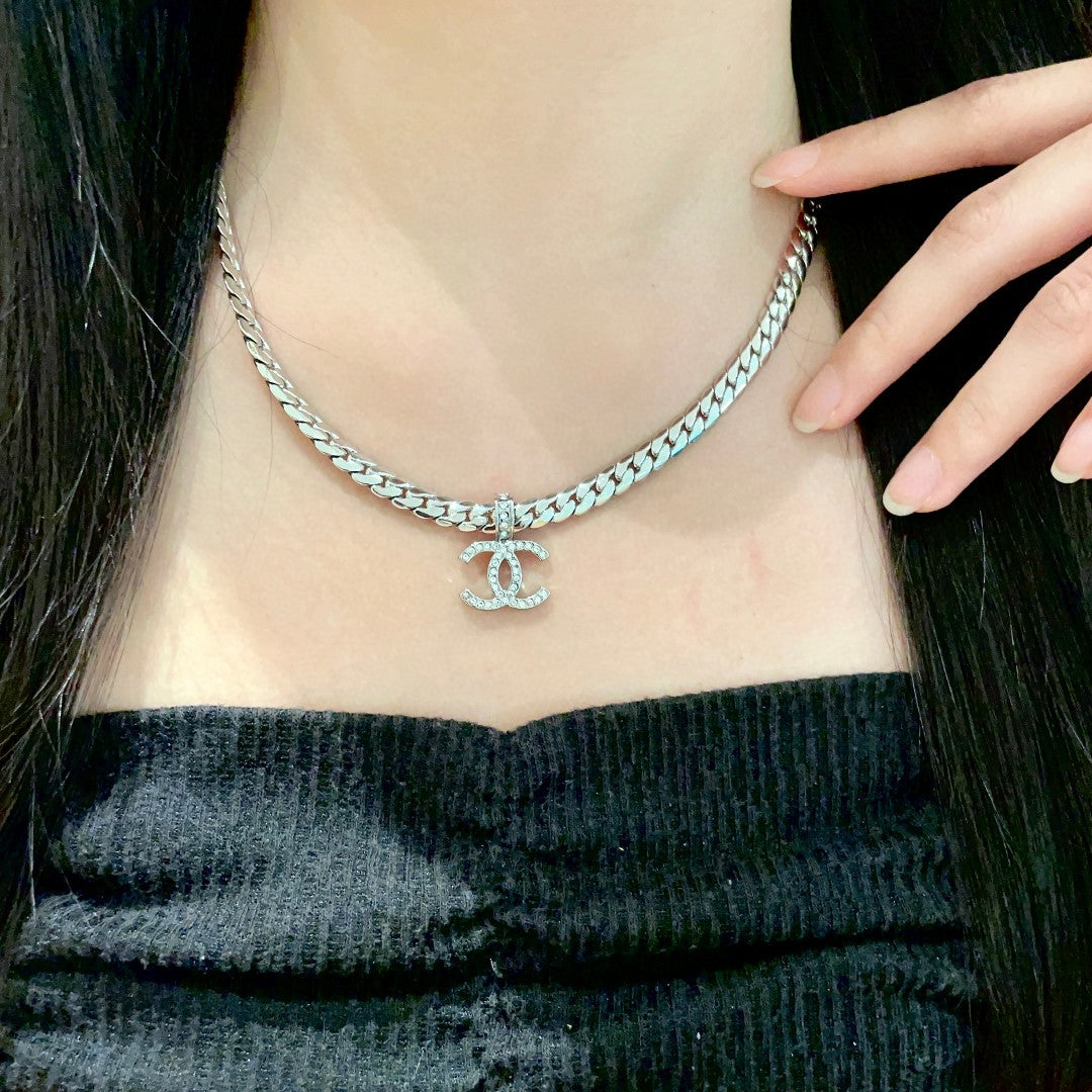 Martin Graham pendant necklace in polished metal-tone – main product view