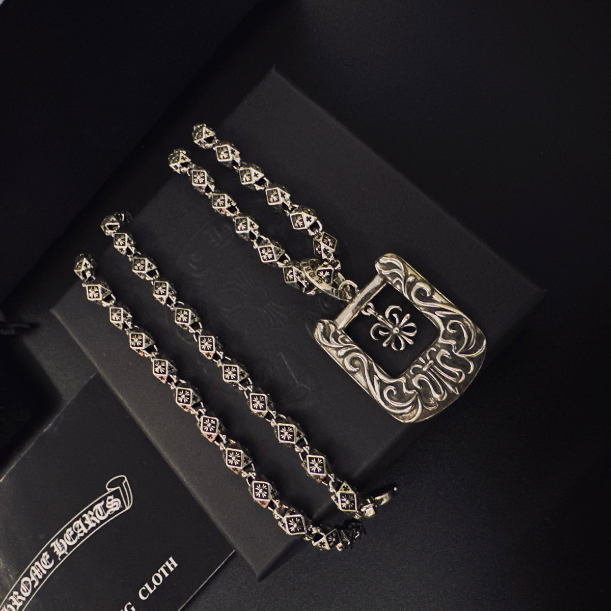 Martin Graham pendant necklace in polished metal-tone – main product view