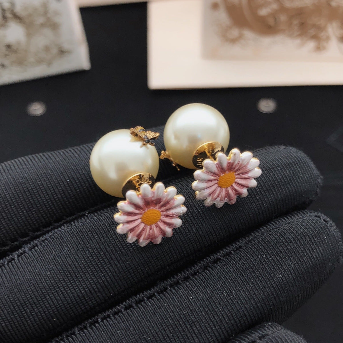 Martin Graham stud earrings in polished metal-tone – main product view