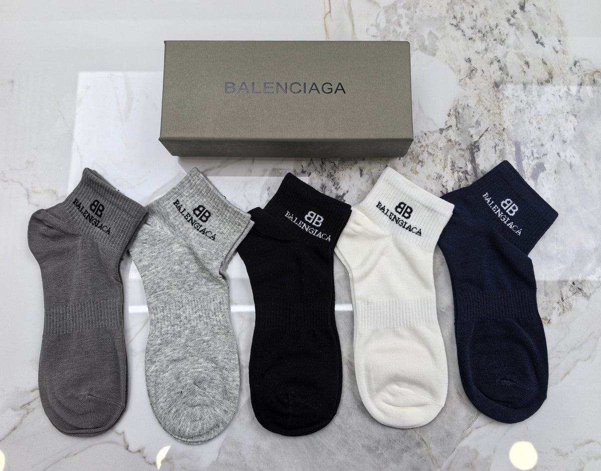 Balenciaga Short Socks - 5-Pair Set
