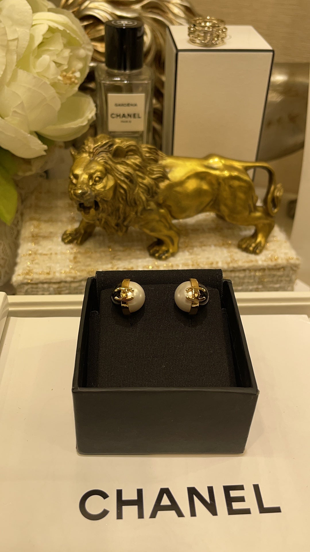 Martin Graham stud earrings in polished metal-tone – main product view