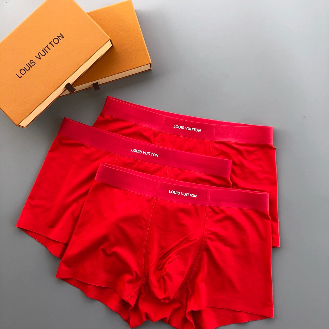Louis Vuitton Tonal Wordmark Waistbands Men's Boxer Briefs - 3-Piece Box