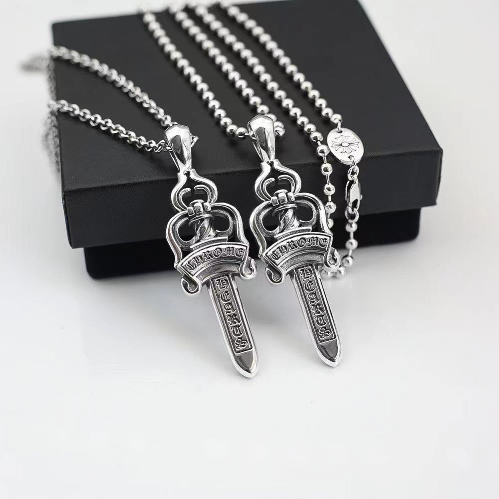Martin Graham pendant necklace in polished metal-tone – main product view