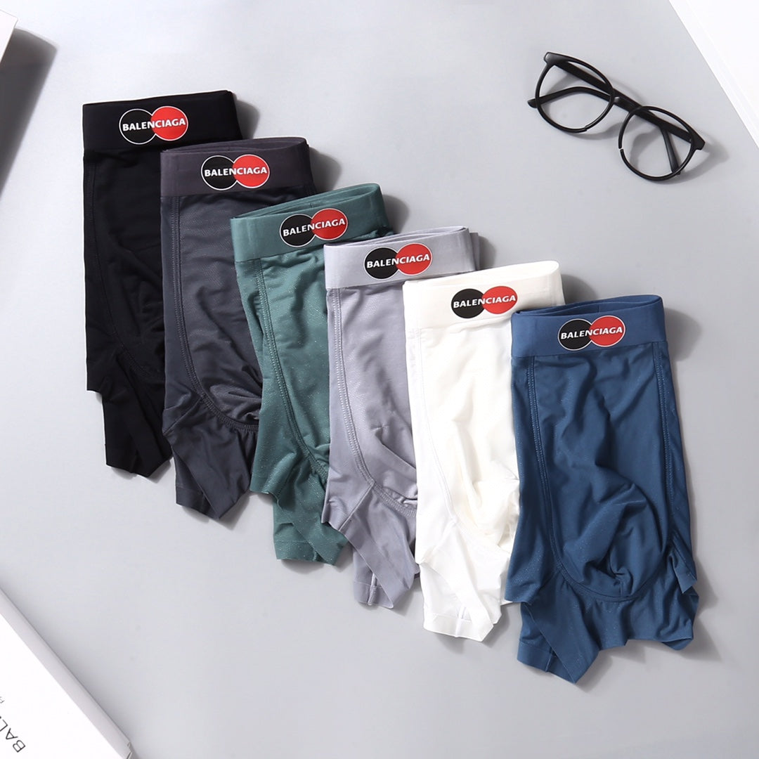 Balenciaga Circular Front Emblems Men's Boxer Briefs - 3-Piece Box